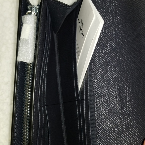 Coach F38692 Star Glitter Envelope Wallet Blue - Picture 2 of 8